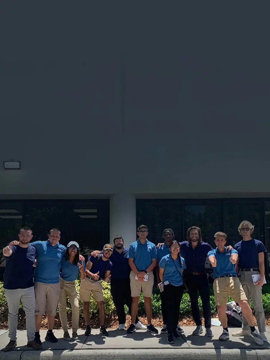 The TopKey Construction team outside a commercial building