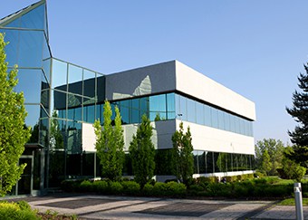 white commercial building with windows in Washington DC