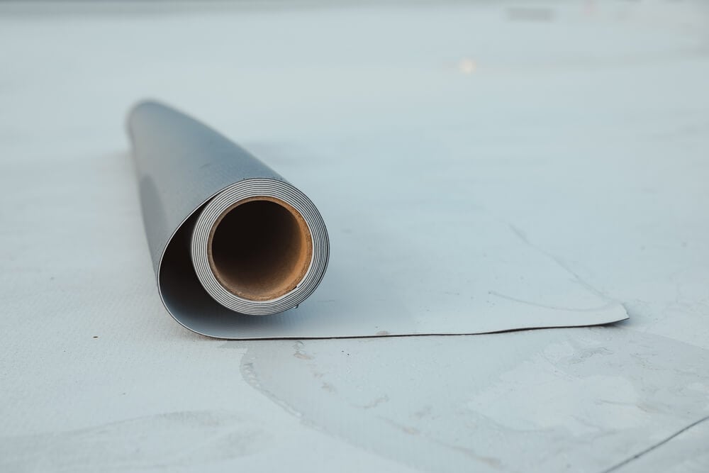 Rolls of TPO roofing materials are examples of single ply commercial roofing