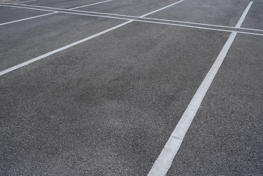 Commercial parking lot lines.
