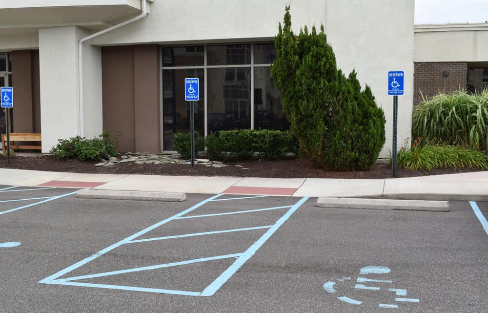 Ensure your parking lot is accessible for everyone by having clearly marked handicap parking.