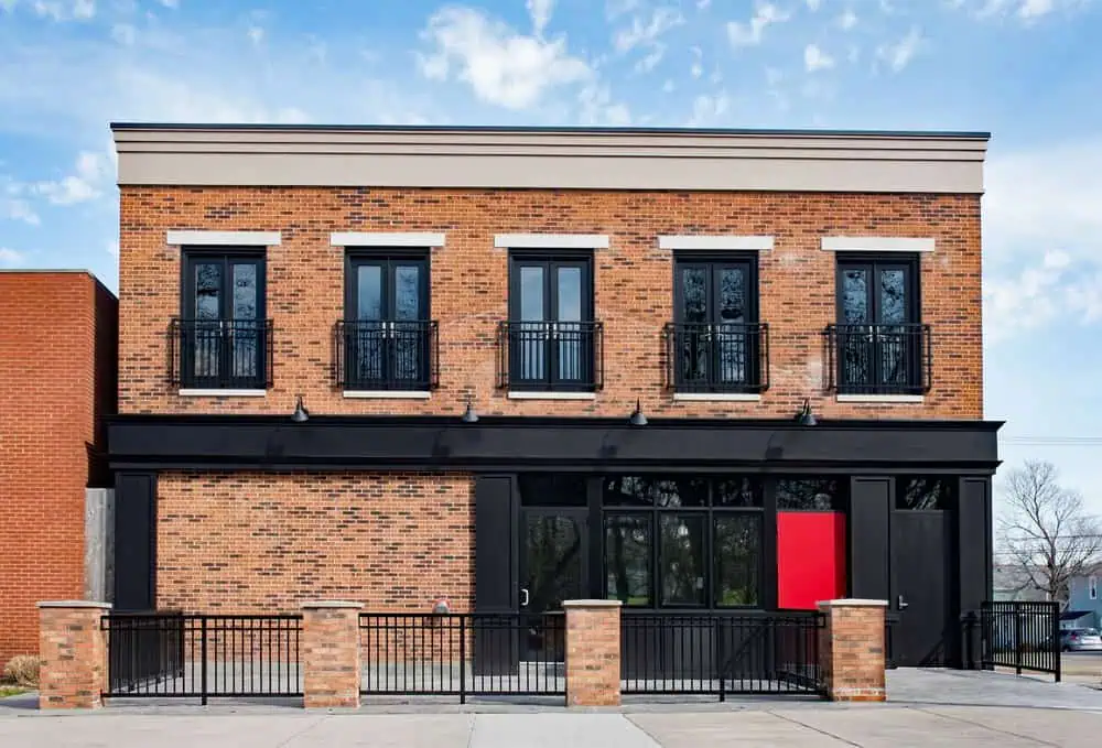 A commercial facelift on an older building