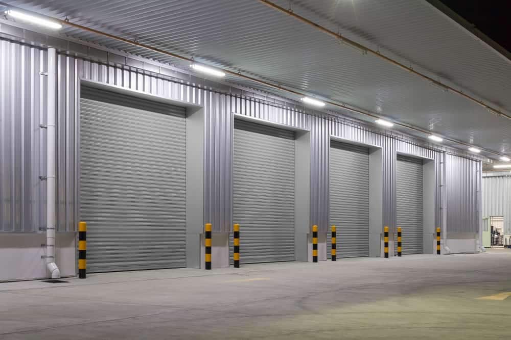 Commercial-grade LED lighting over loading area
